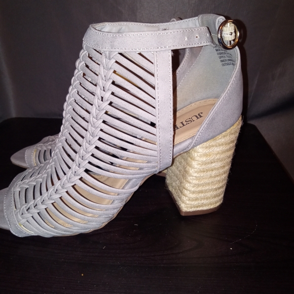 Just fab size 7 seuda slingback block  heel - Picture 2 of 4